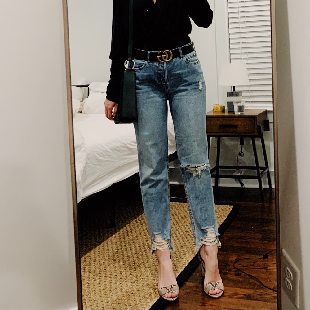free people mid rise boyfriend jeans